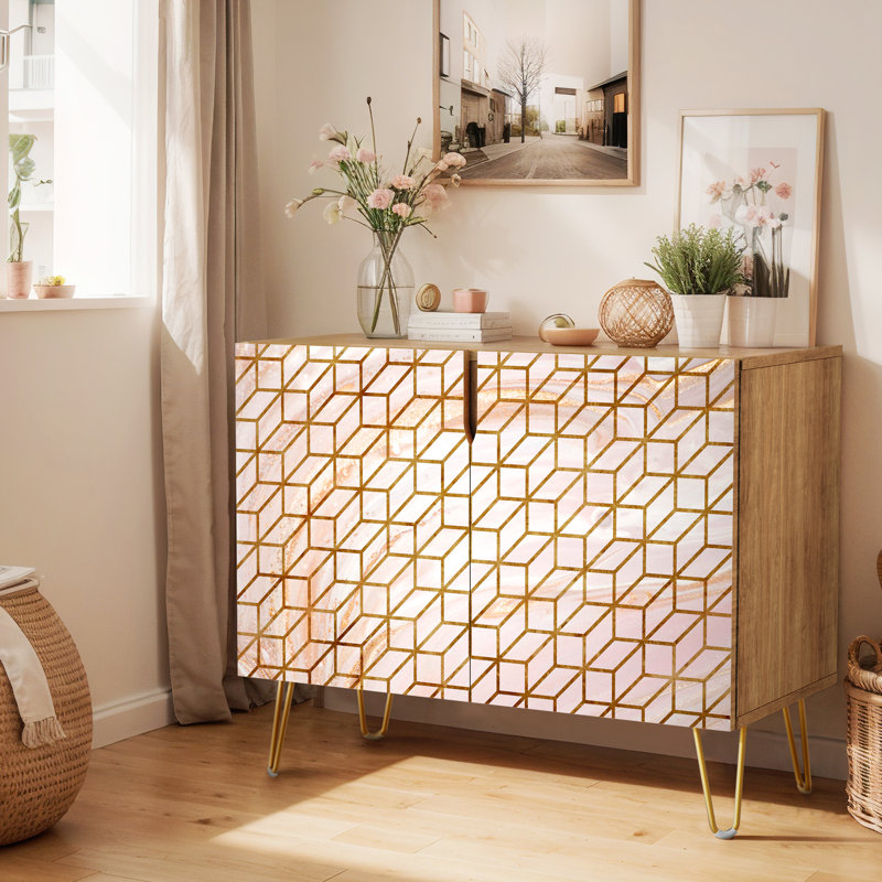 35'' Sideboard, Line Brownish Yellow