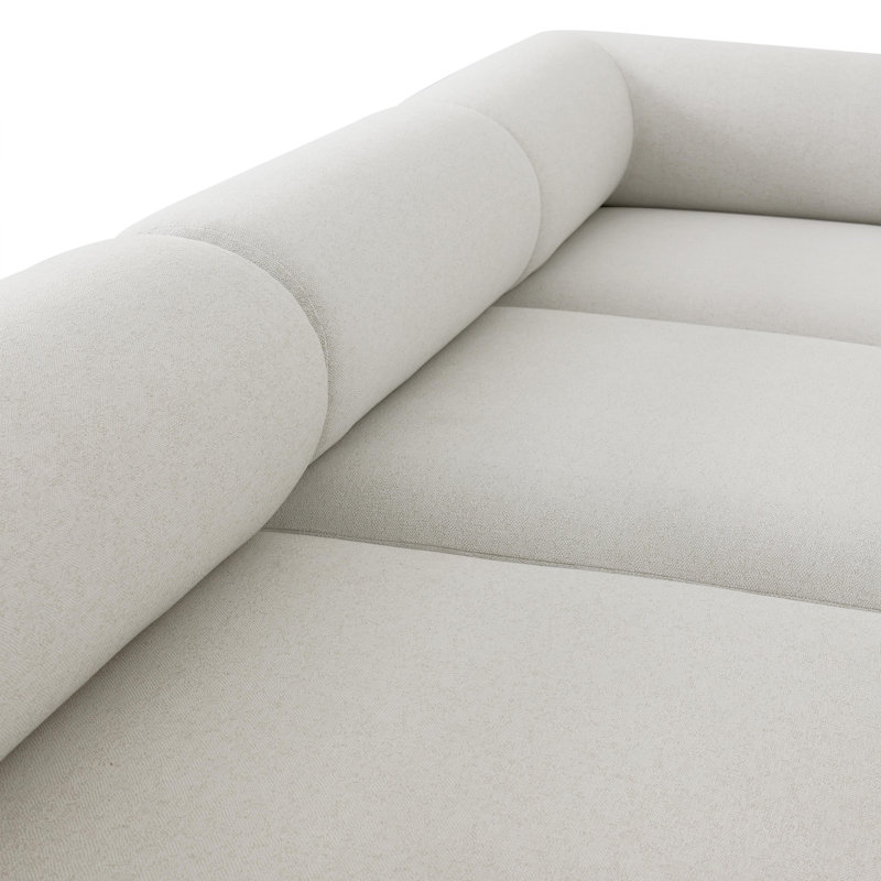 Lenox Modular Chaise Sectional, Cream Polypropylene/Olefin