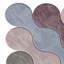 Tapis bleu / brun / rose en polyester tissé à la machine Novelty Aultchi-2124796830