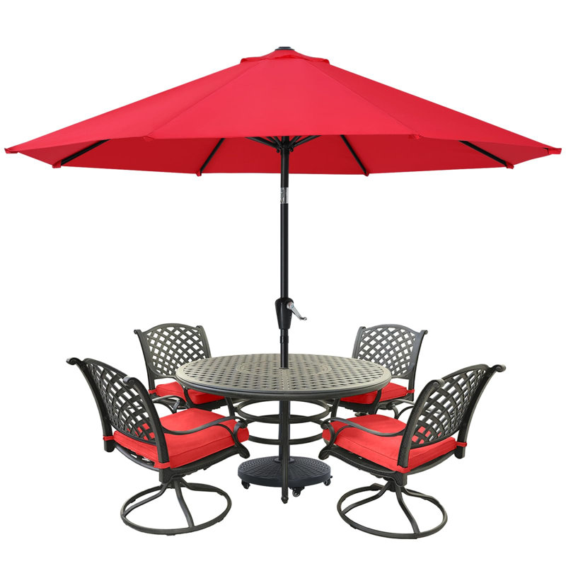 270cm Beach Parasol, Red