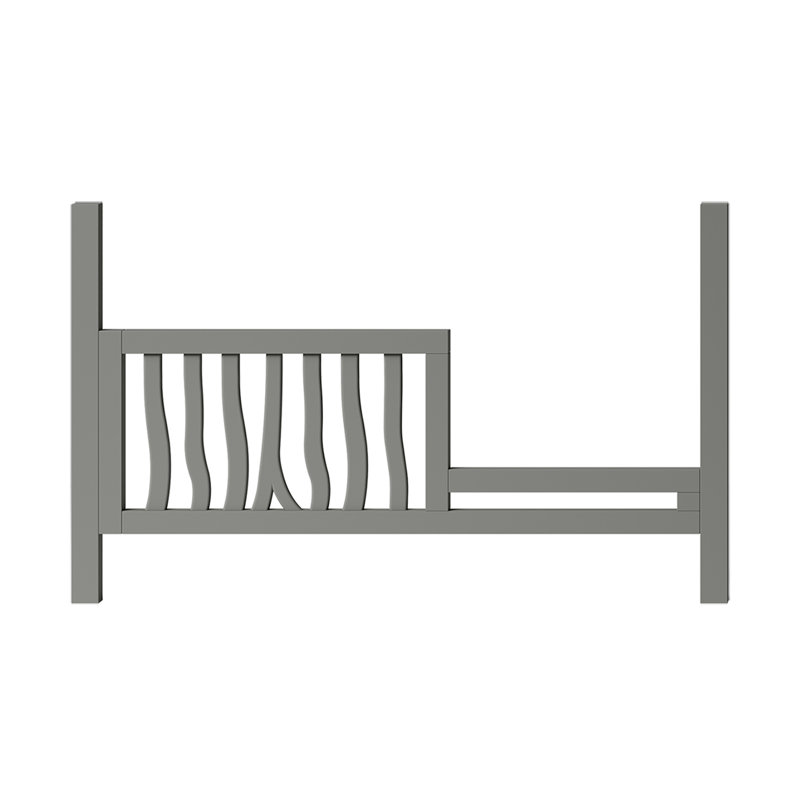 Milk Street Baby Branch Toddler Bed Conversion Kit  (Acacia/Snow), Gray