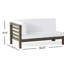 BANC D'ANGLE GAUCHE ET TABLE DE CAFÉ Oana, blanc