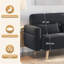  Modern Fabric Sofa Couch 2 Seater Sofa  Upholstered Loveseat-1387982717