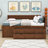 Wood Daybed with Drawers and Shelves-1807396034-1807396035