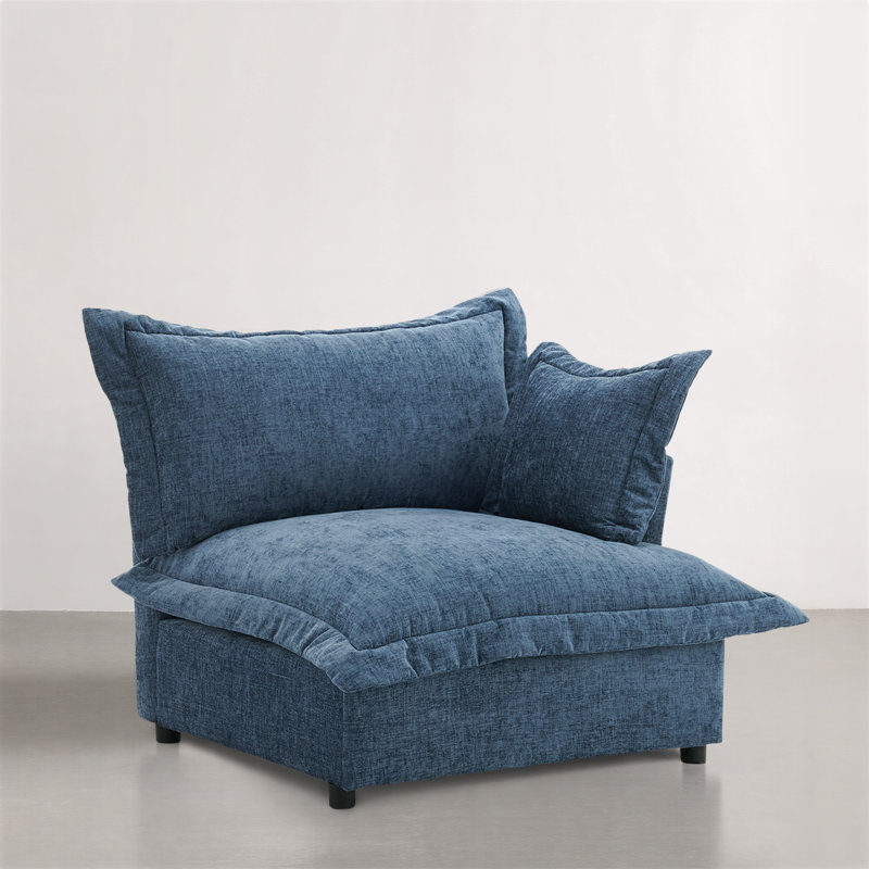 Upholstered Armchair, Navy