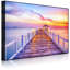 Jetty Into The Sea At Sunset by No - Wrapped Canvas Print-49671706-49671705