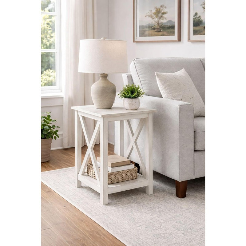 Table d'appoint - blanc antique