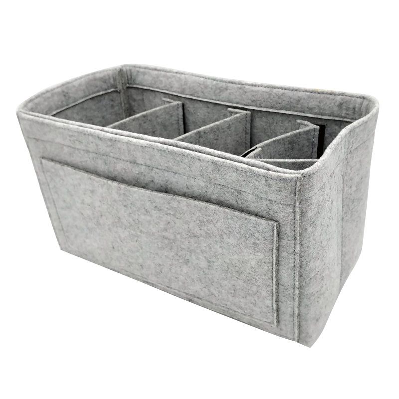 Tissu et panier en feutre à section amovible organizer, Gris