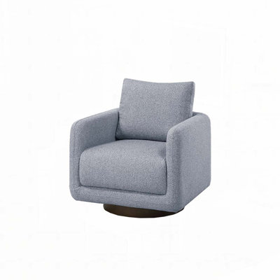 Boucle Fabric Swivel Accent Chair