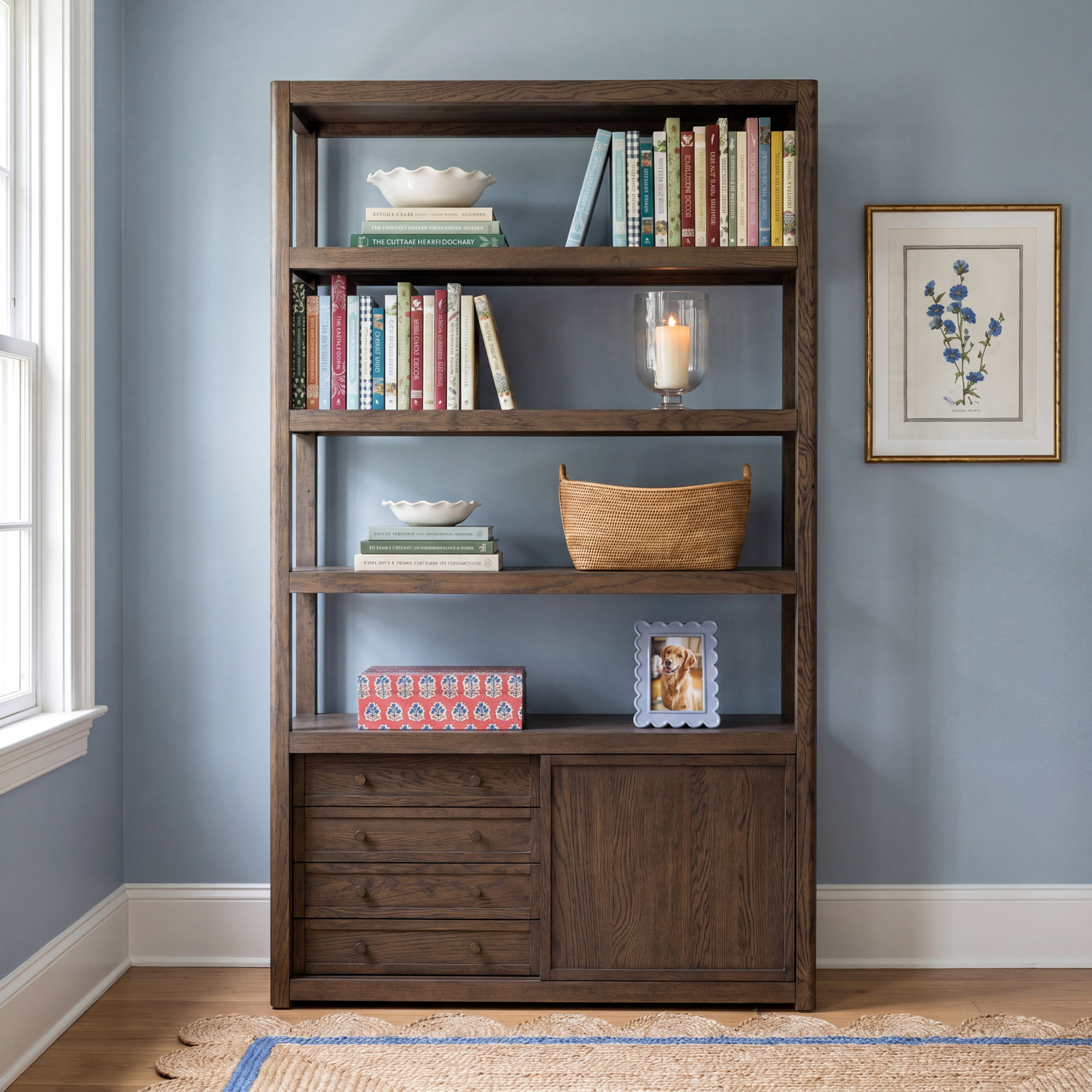 Fuaad Wide Bookcase Storage Bookcase