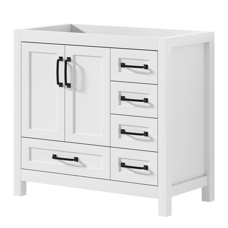 Base de meuble-lavabo simple 36 po seulement sans comptoir d'évier, Chêne