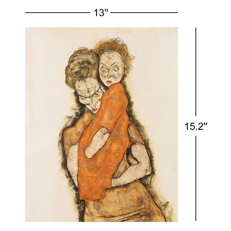 Ensemble mural 6 pièces Egon Schiele - prêt à être accroché