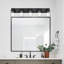 Luminaire mural rustique au fini noir mat, luminaire de salle de bain 5 lumières avec abat-jour en verre transparent, appliques murales modernes pour le couloir du salon