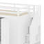 Lit mezzanine avec garde-robe, bureau et tablettes-577246019