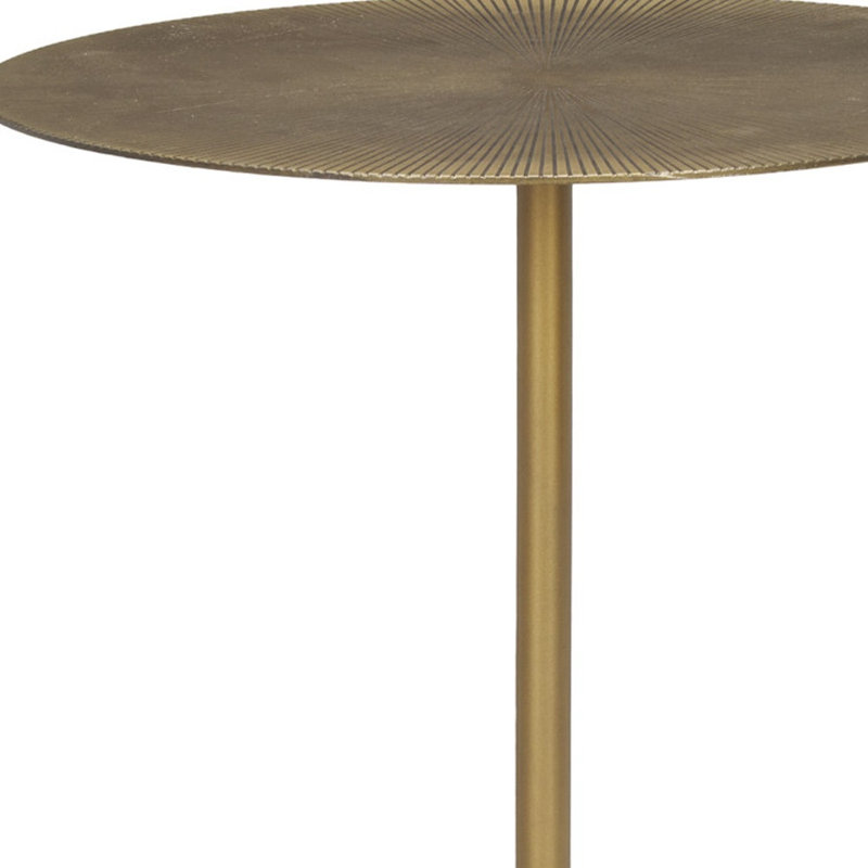 Table-plateau 15 po en fer et bois doré et blanc
