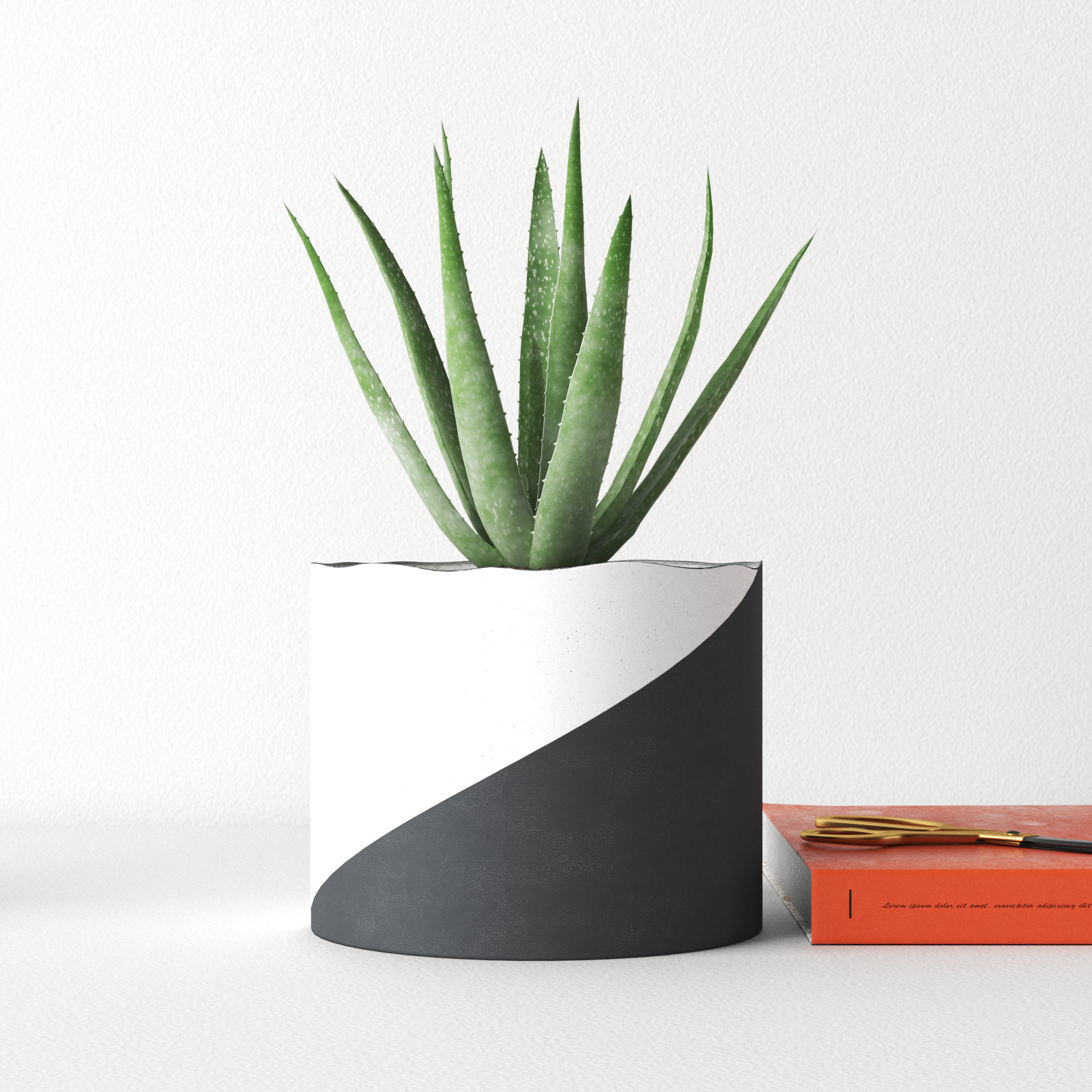 Tapah Handmade Ceramic Pot Planter, 5.5" H x 6.75" W x 6.75" D