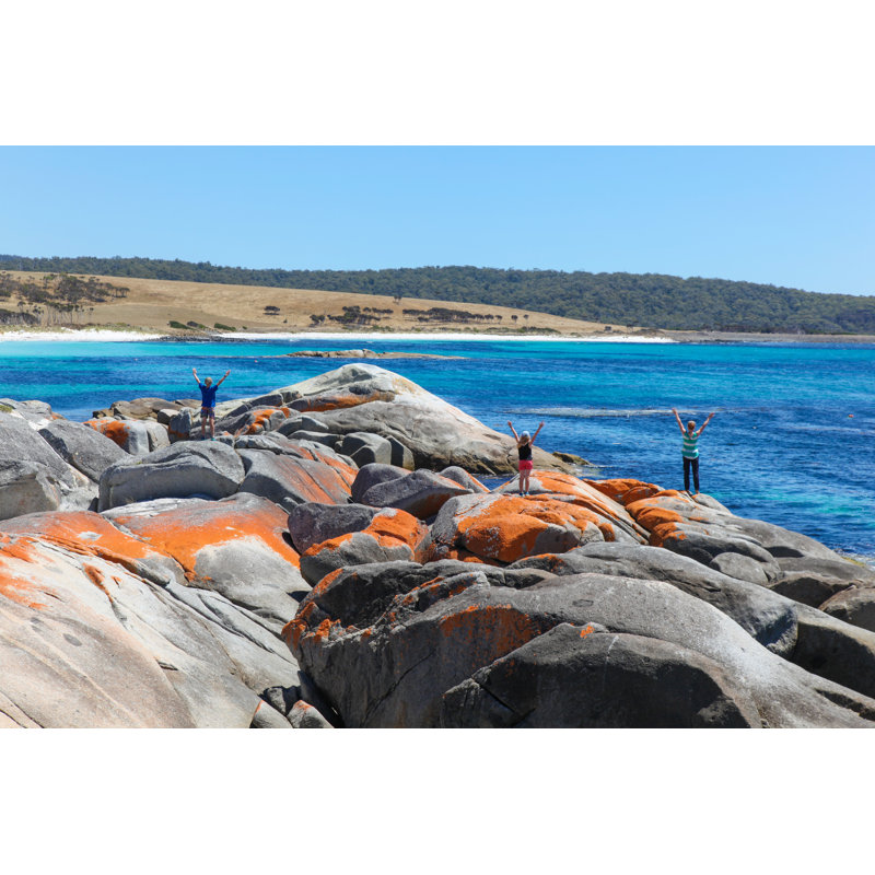 Bay Of Fires, Tasmania by Bjeayes - Wrapped Canvas Print, 20cm H x 30cm W