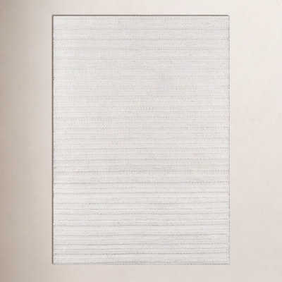 Kells Ivory Hand-Woven Geometric Jute Rug