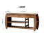 Banc à chaussures avec rangement caché et support latéral, banc d'entrée 7 paires à 2 niveaux avec rangement 40,2 po, range-chaussures en bambou avec coussin pour le couloir du salon