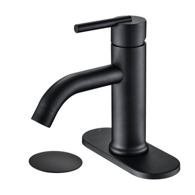 Single-Hole Single-handle Bathroom Faucet with Drain Assembly