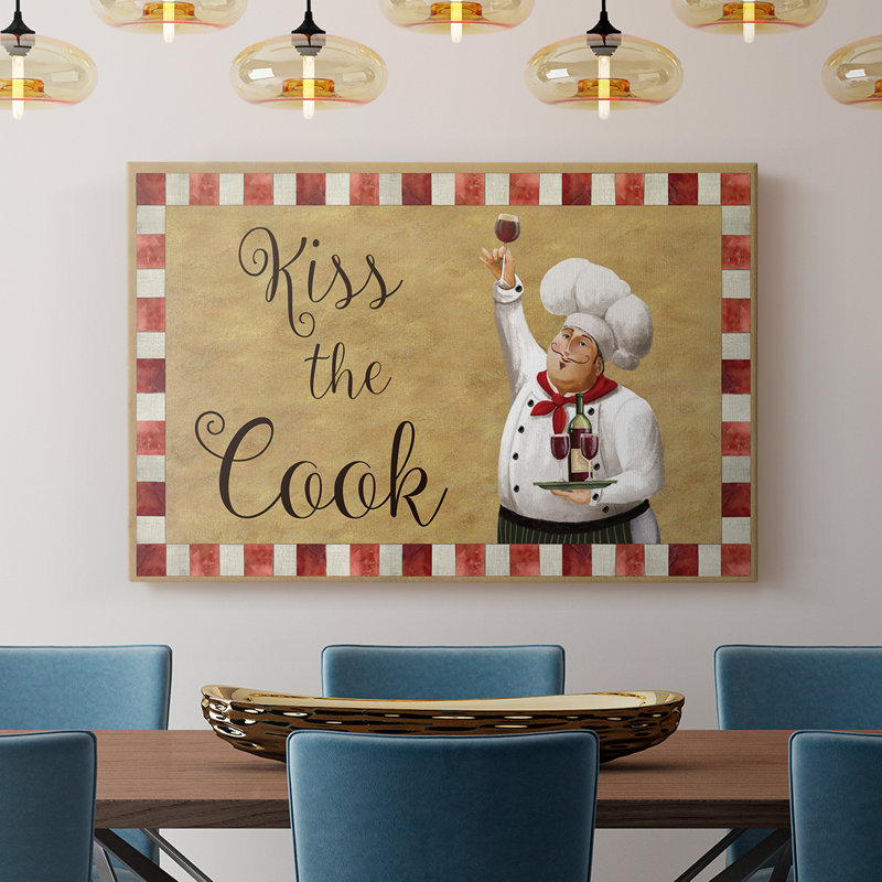 Kiss The Cook -Gallery Wrapped Cavas, 32" H x 48" W