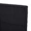 Tête de lit contemporaine gaufrée pour très grand lit en tissu noir avec hauteur réglable et coutures-268523280