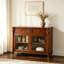 Buffet en bois massif brun noisette