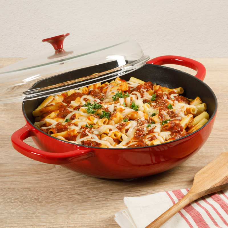 Crock-pot 5 qt. Cast Iron Round Braiser with Lid