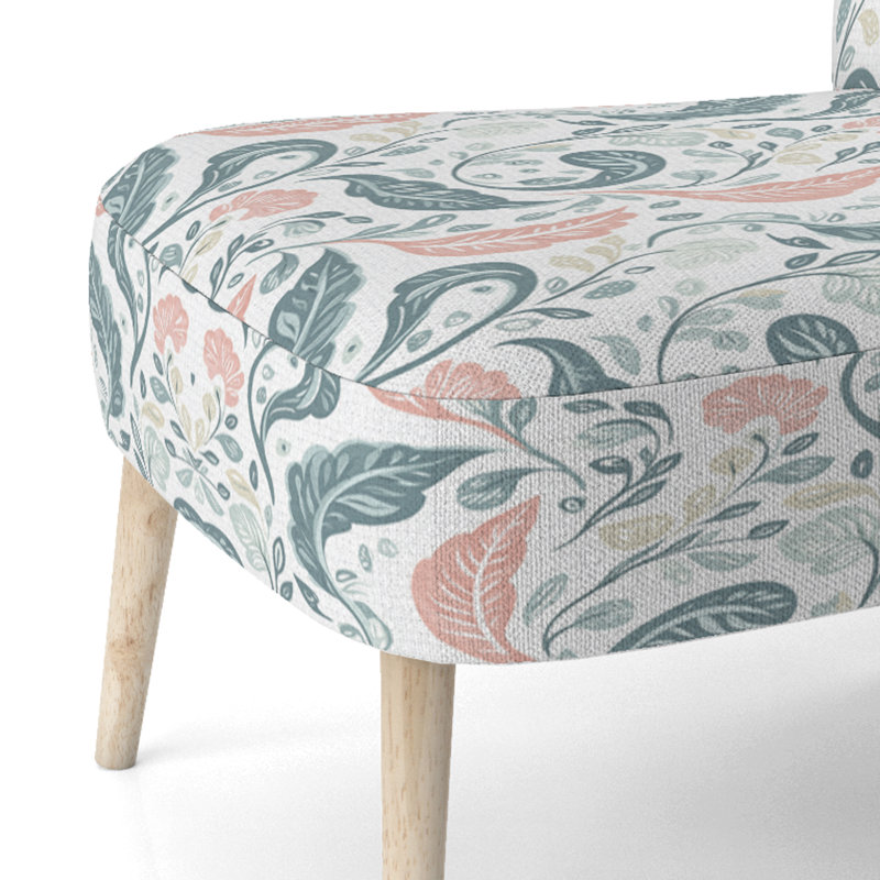 Chaise d'appoint rembourrée Boho, Chaise d'appoint sans accoudoirs