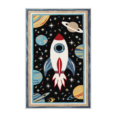 Machine Washable Space Beige Area Rug