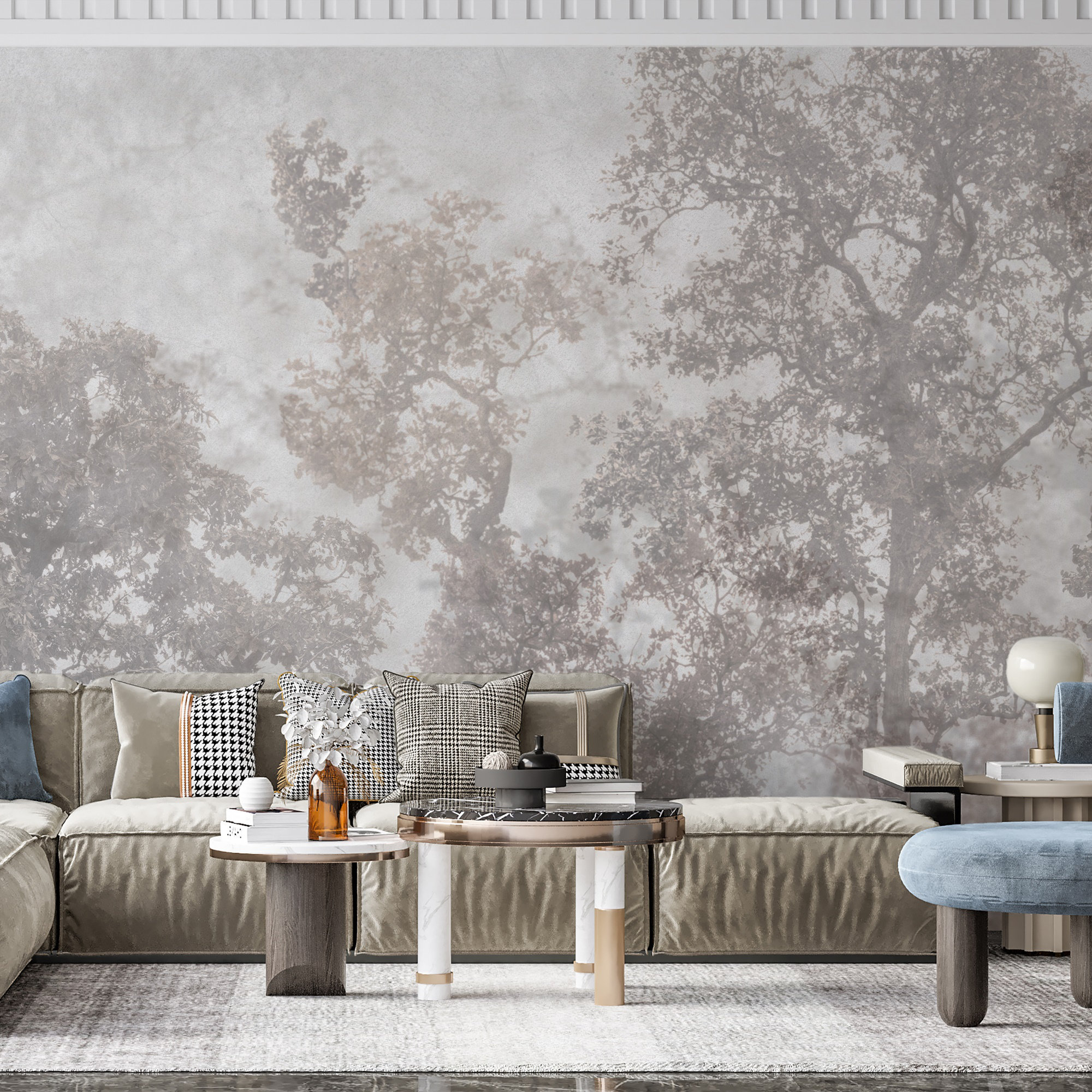 Red Barrel Studio® Ethereal Forest Mist Wallpaper Mural | Wayfair