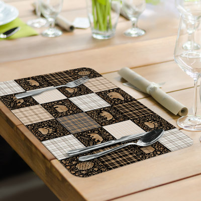 Crafted Cabin 4-Pack Reversible Easy Care Placemats