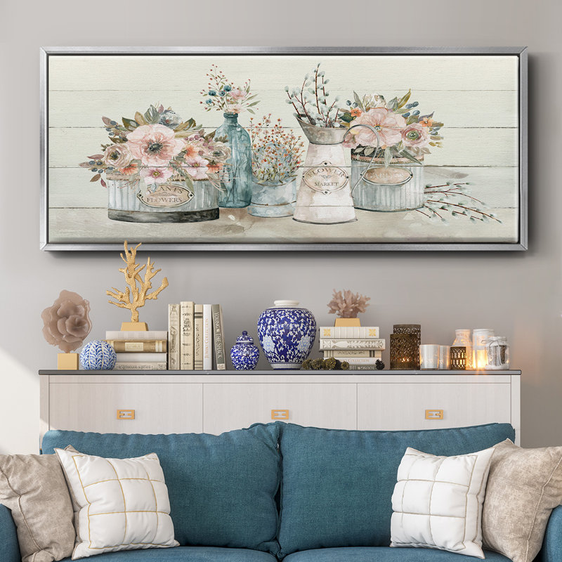 Marché aux fleurs - Toile encadrée