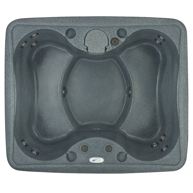 AR-150 4-Person 12-Jet Plug and Play Spa with LED Waterfall, Graystone