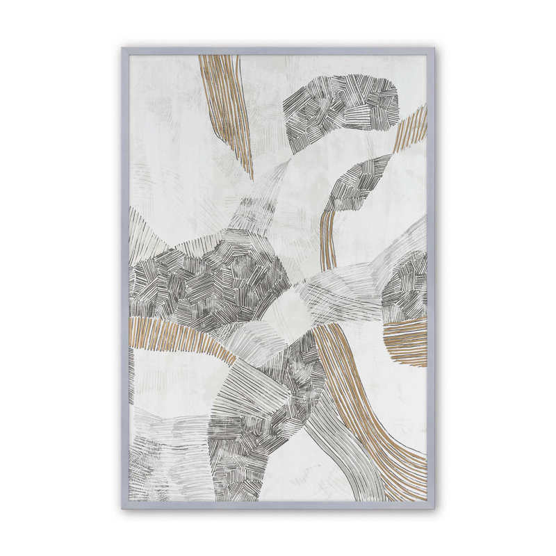 «String Dream I» par June Erica Vess, reproduction d'art sur toile, H 48 po x l 36 po, Argent argent