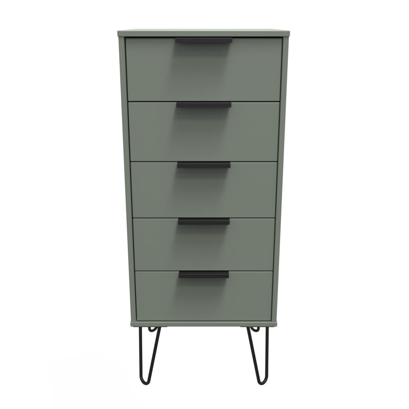 Turah 45cm W Manufactured Wood Bedside Table, Reed Green