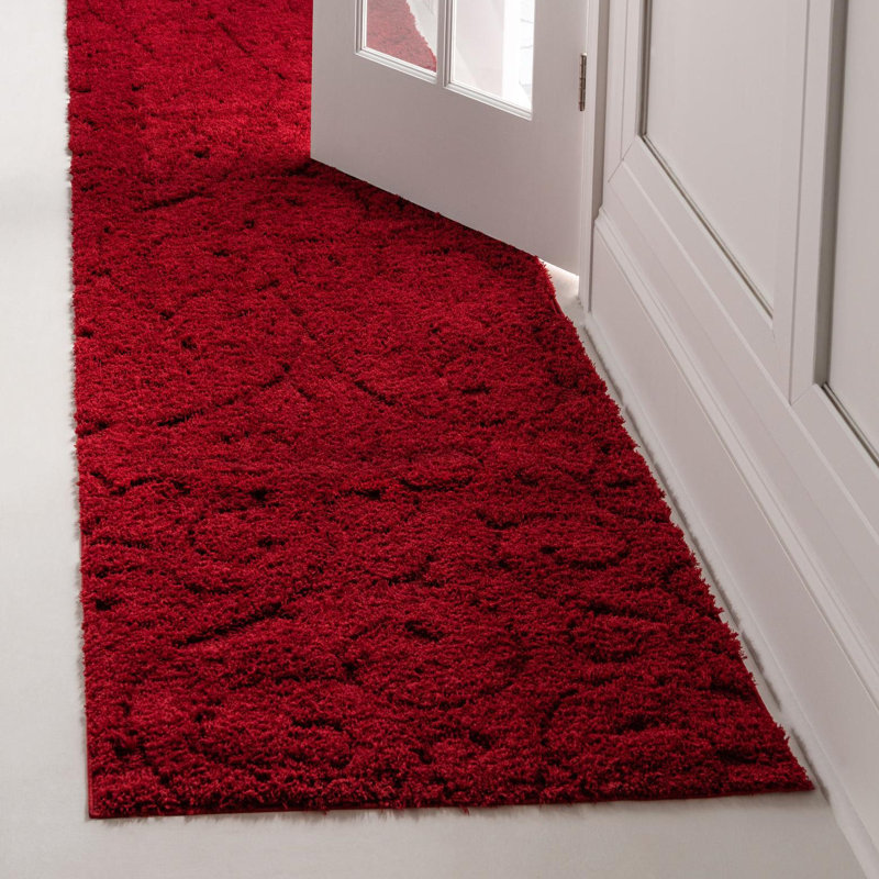 Tapis rouge sang Baynes, Tapis de couloir 2 pi 7 po x 12 pi, Red