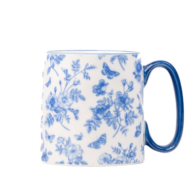 10 Strawberry Street  Bella Blue White Chinoserie Mug,