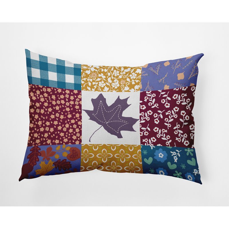 Housse et insert de coussin rectangulaire en polyester pour l'intérieur et l'extérieur par E by Design, Larkspur