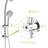 Plastic Dual Shower With 4.7" Showerhead, 8 Hand Shower, Adjustable Hose Showerhead & , Installation Manual-126673641