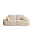 Canapé moderne modulaire en mousse à mémoire de forme compressée, grands canapés modulaires à 2 places pour le salon, canapé modulaire Cloud pour animaux de compagnie, tissu en velours côtelé, causeuse très profonde, sans assemblage requis, beige-2094753268