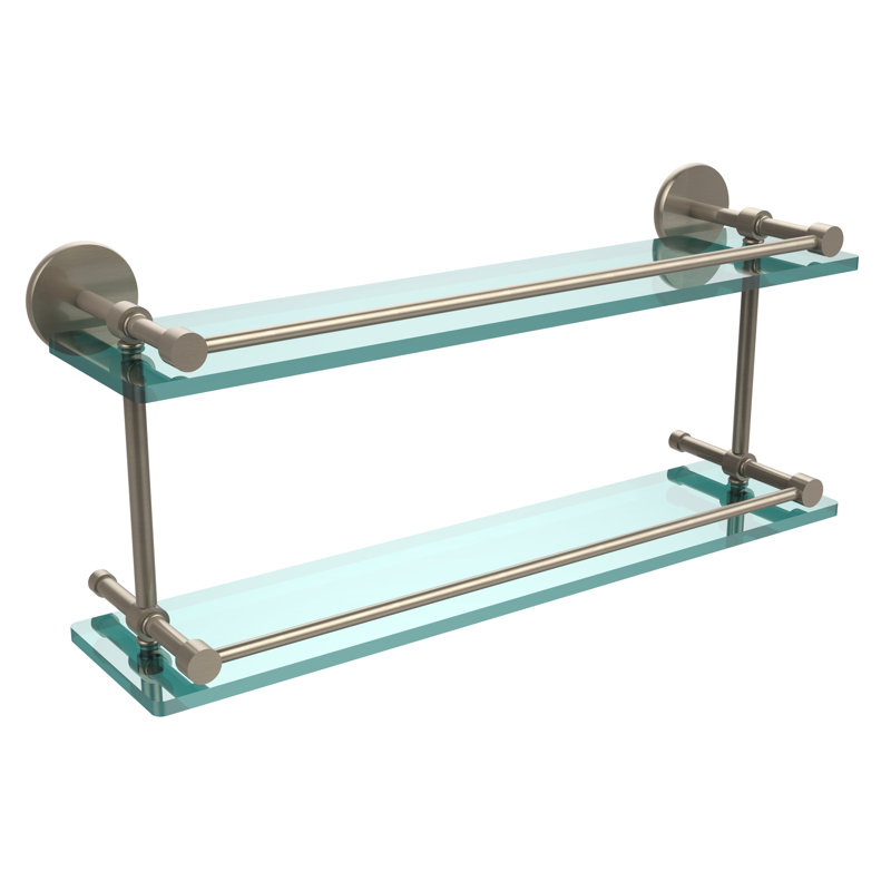 Dalston 2 Piece Tiered Shelf, Antique Pewter