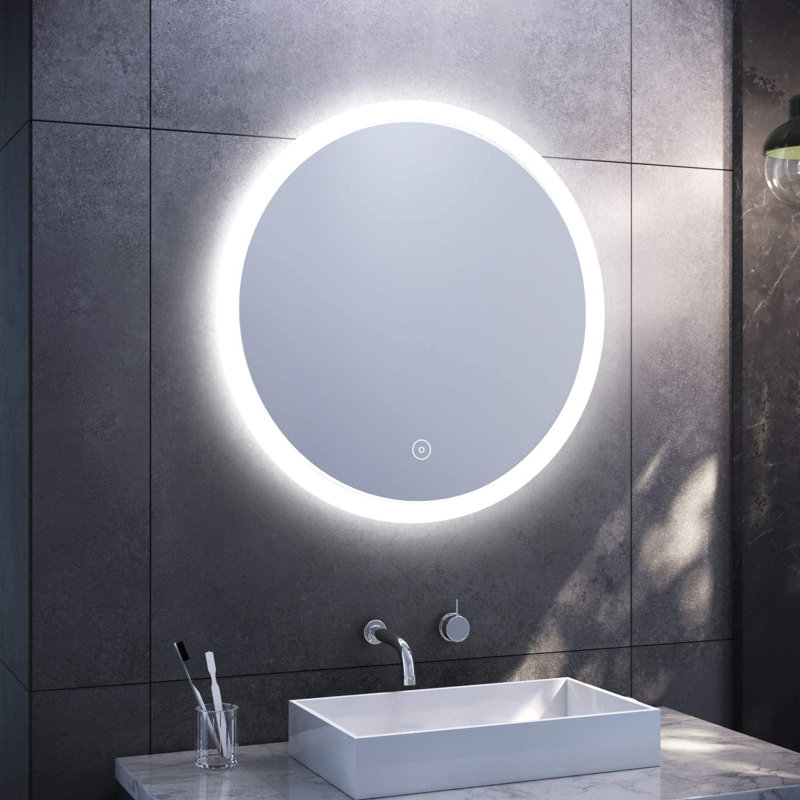 Winterville Flat Wall Mirror, 80cm H x 80cm W