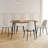 Izzat 4-Person Dining Set with 47" D Rectangular Table and Chenille Chairs-2050250206