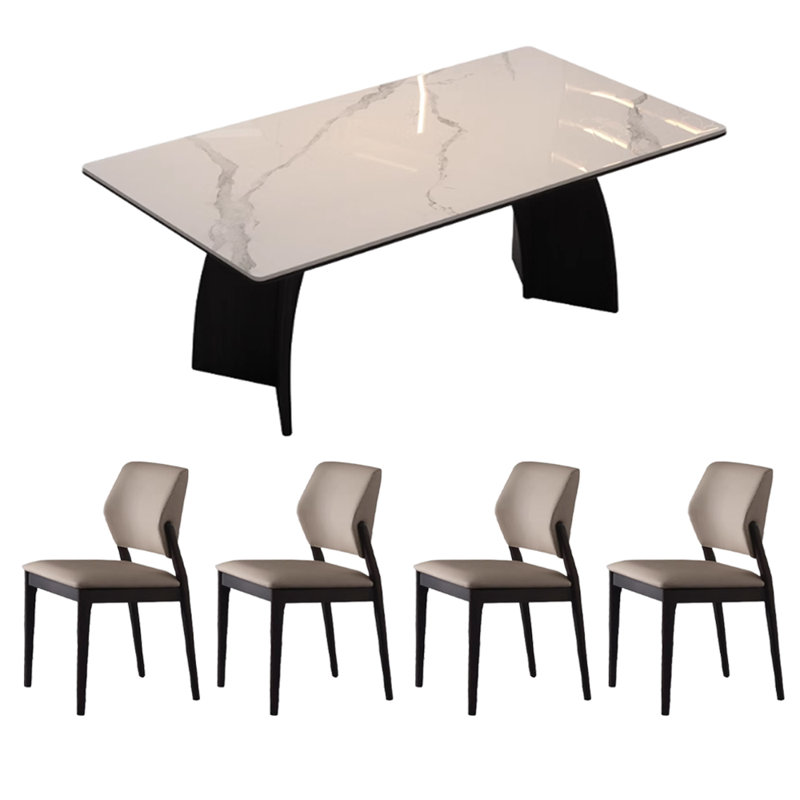 Ensemble de table de salle à manger Beautiful Atmosphere Rock, H 29,52 po x L 70,86 po x l 31,49 po