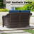 2-Person Polyethylene Wicker Outdoor Loveseat Sofa with Blue Cushions-528072492
