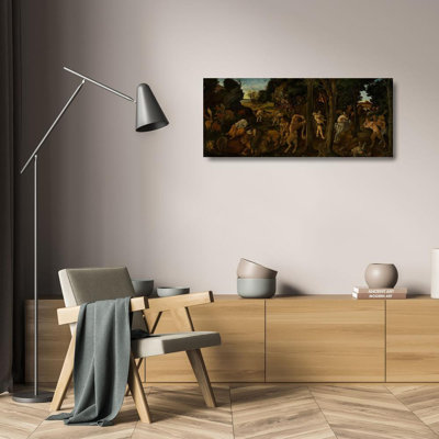 "A Hunting Scene" by  Piero Di Cosimo - Gallery Wrap Canvas Wall Art