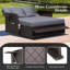  Ensemble de causeuse en rotin pour patio 