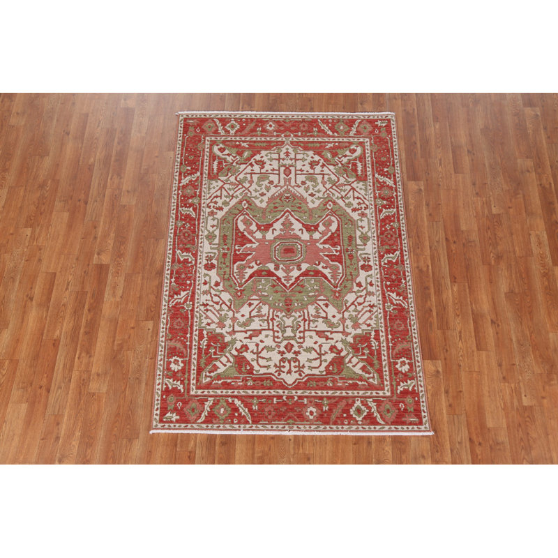 Geometric   Turkish Wool Rug 4x6