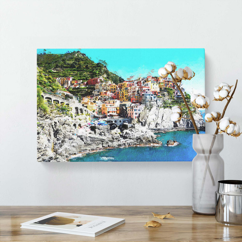 Cinque Terre In Italy - Wrapped Canvas, 35cm H x 50cm W x 3cm D